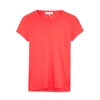 Rag & Bone Red Pima Cotton 'the Tee' T-shirt In Bright Coral