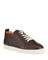 CHRISTIAN LOUBOUTIN MEN'S RANTULOW LEATHER LOW-TOP SNEAKERS,PROD225800230