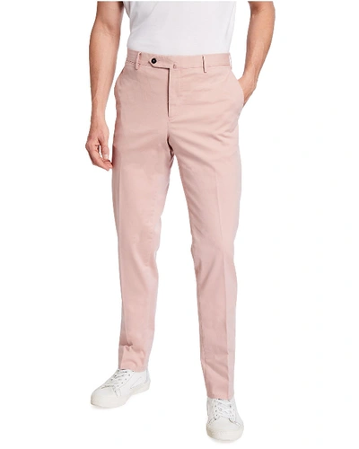 Pt Torino Men's Delave Stretch-cotton Chino Pants In Pink