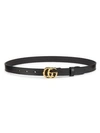 Gucci Leather Belt With Double G Buckle In Black