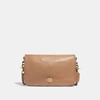 Coach Restored Dinky Crossbody 10 In Brass/tan