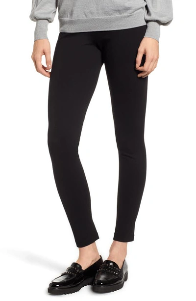 Vince Camuto Herringbone Scuba Leggings In Rich Black