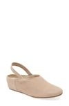 Amalfi By Rangoni Valter Slingback Wedge In Sand Cashmere Suede