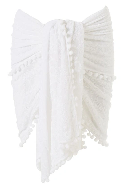 Melissa Odabash Embroidered Pareo In White