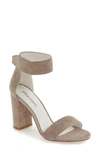 Jeffrey Campbell Lindsay Ankle Strap Sandal In Taupe Suede