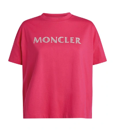 Moncler Short Sleeve T-shirt In Fucsia