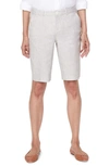 Nydj Stretch Linen Blend Bermuda Shorts In Slubby Stripe