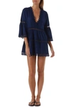 Melissa Odabash Victoria Cotton Cover-up In Navy