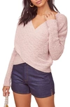 ASTR MAE WRAP FRONT COTTON SWEATER,ACT15758