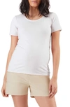 STOWAWAY COLLECTION MAMA EMBROIDERED T-SHIRT,2043-WHITE-L