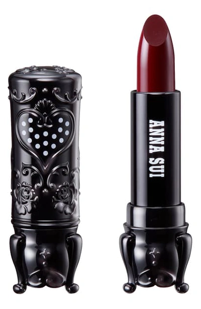 Anna Sui Black Rouge Lipstick In Cherry Red