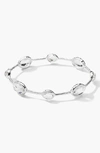 Ippolita 'rock Candy' 8-stone Sterling Silver Bangle (online Only) In Silver - Clear Quartz
