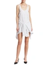 ALEXANDER WANG GRID POPLIN TIE-WAIST ROMPER,0400012522723