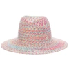 MAISON MICHEL VIRGINIE STRAW FEDORA HAT,P00444576