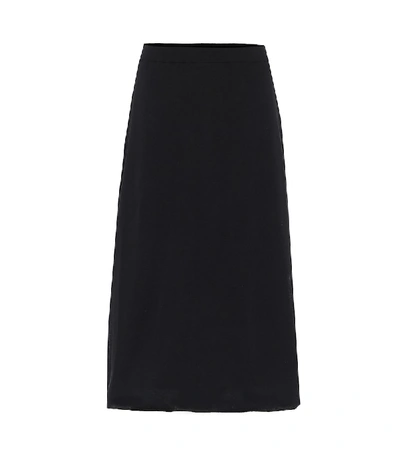 The Row Coseti High-rise Cotton Skirt In Black