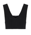 LOW CLASSIC RIBBED-KNIT CROP TOP,P00470569