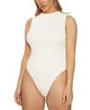 Naked Wardrobe The Nw Sleeveless Snatched Bodysuit In White