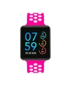 ITOUCH ITOUCH WOMEN'S AIR SE BLACK CASE WITH FUCHSIA AND WHITE PERFORATED STRAP 35MM - A SPECIAL EDITION