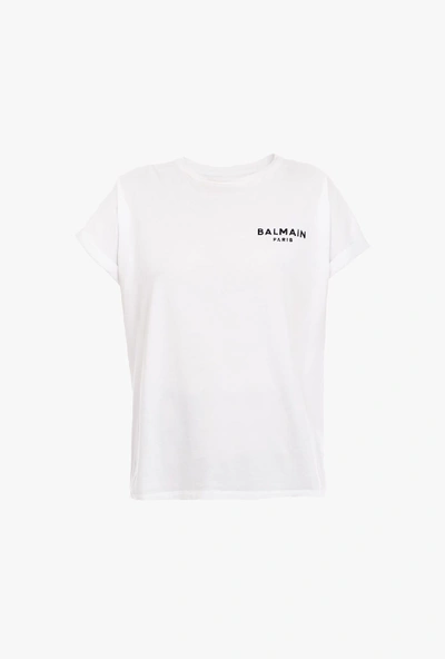 Balmain Short Sleeve T-shirt In White/black