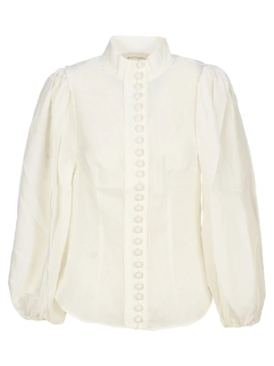 Zimmermann Ramie Shirt In Pearl