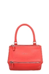 GIVENCHY PANDORA SMALL HAND BAG IN RED LEATHER,11338174