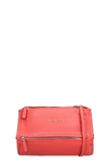 GIVENCHY PANDORA SMALL SHOULDER BAG IN ROSE-PINK LEATHER,11338152
