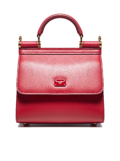Dolce & Gabbana Shoulder Bag In Rosso Papavero