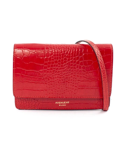 Avenue 67 Elettraxs Red Leather Bag In Rosso