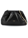 AVENUE 67 PUFFY BAG IN BLACK LEATHER,11339646