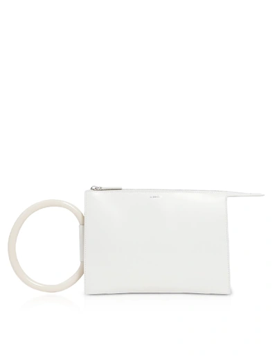 Jil Sander Handbags Tootie Small Tube Antique White Calf Leather Pouch