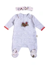 LITTLE MARC JACOBS BABY GIRL JUMPSUIT WITH BAND,W98119 A10