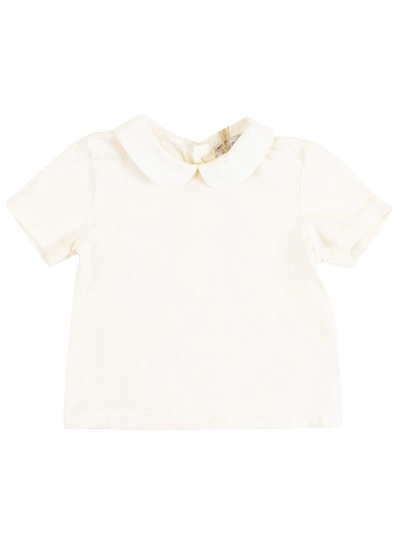 De Cavana Baby T-shirt With Collar In Latte