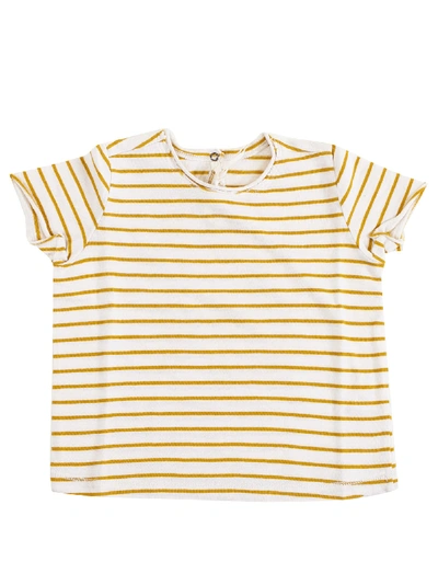 Zhoe & Tobiah Babies' Striped Cotton T-shirt In Yellow