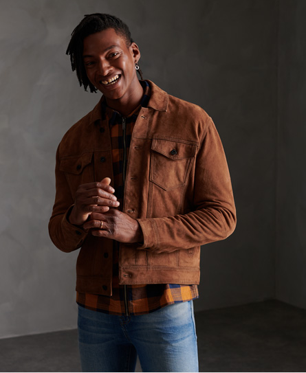 superdry suede trucker jacket