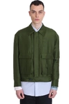 LOEWE CASUAL JACKET IN GREEN POLYESTER,11340234
