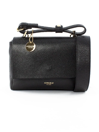 Avenue 67 Elettraxs Black Leather Bag In Nero