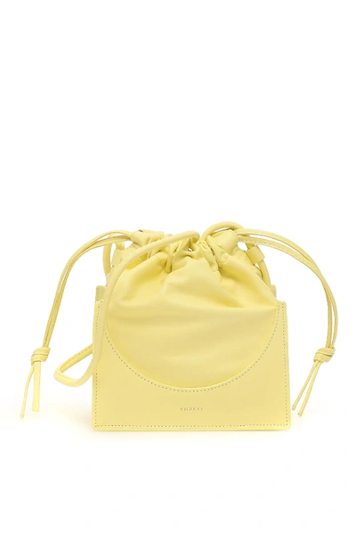 Yuzefi Pouchy Smooth Leather Top Handle Bag In Yellow