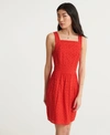 SUPERDRY WOMEN'S BLAIRE BRODERIE DRESS RED / APPLE RED,2144236500292OMG025