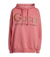 GUCCI COTTON SLOGAN HOODIE,15335297