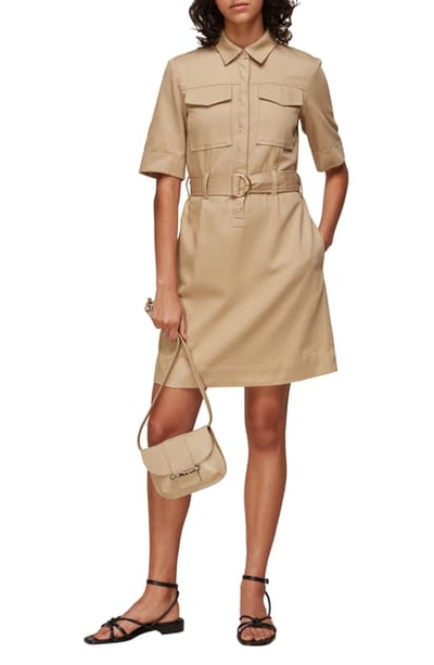 Whistles Gemma Shirtdress In Oatmeal