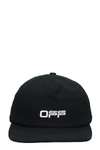 OFF-WHITE BASEBALL CAP HATS IN BLACK COTTON,11341776