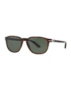 PERSOL MEN'S SQUARE PATTERNED ACETATE SUNGLASSES,PROD156570374