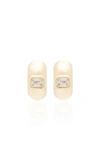 ZOË CHICCO WOMEN'S 14K YELLOW GOLD & EMERALD CUT DIAMOND HUGGIES,816759