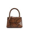 BY FAR MINI SNAKE-EFFECT LEATHER TOP HANDLE BAG,3204785