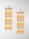 Jacquemus Les Rideaux Crystal Pendant Earrings In Orange