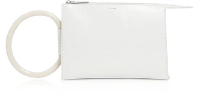 Jil Sander Handbags Tootie Small Tube Antique White Calf Leather Pouch