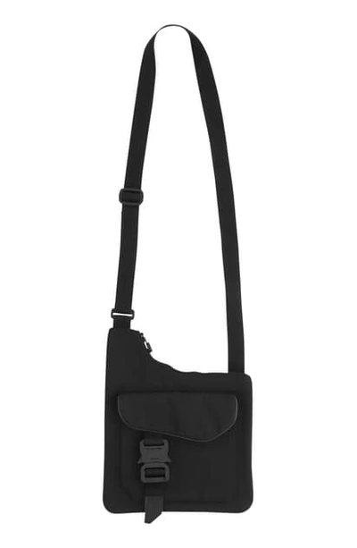 Alyx Asymmetrical Nylon Messenger Bag In Black