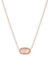 Kendra Scott Elisa Pendant Necklace In Rsg Blush Wood