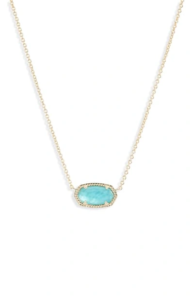 Kendra Scott Elisa Pendant Necklace In Gold Aqua Illusion