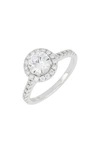 Bony Levy Pavé Diamond Halo Round Engagement Ring Setting In White Gold